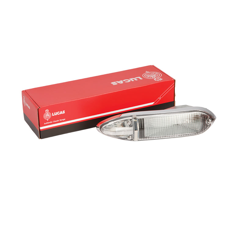 Lucas L652 front right hand side and indicator lamp, all clear lens