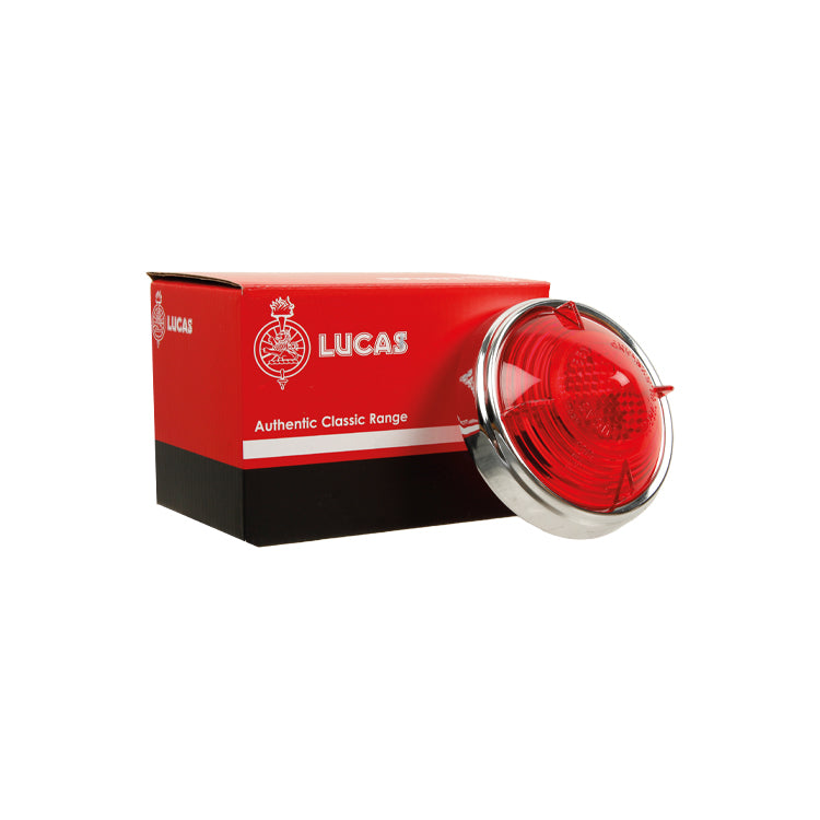Lucas L551 Rear Lamp Red Lens & Rim