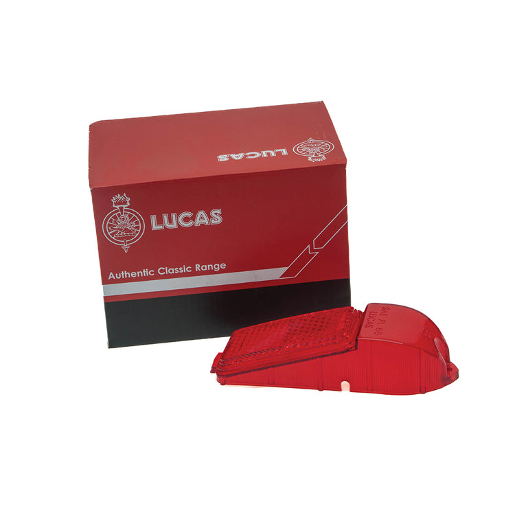Lucas L824 side marker lens, Red, complete with gasket and fixing screw