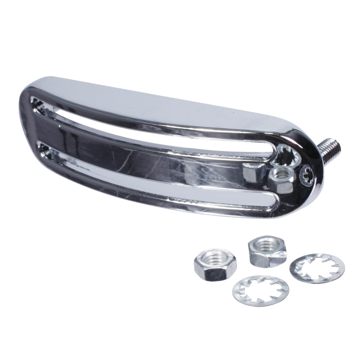 Heater Control Chromed Escutcheon, Heater Control Escutcheon, Chrome Plated Aluminium, Complete With Studs, Nuts And Shakeproof Washers...