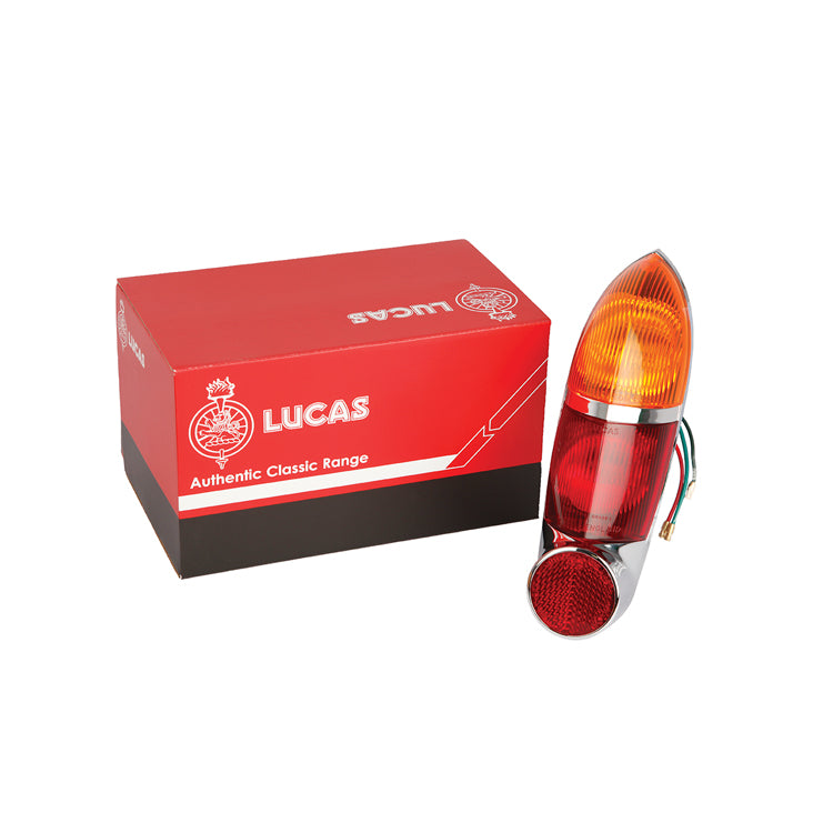 Lucas L687 rear lamp, Right and Left hand side. Red and amber lens
