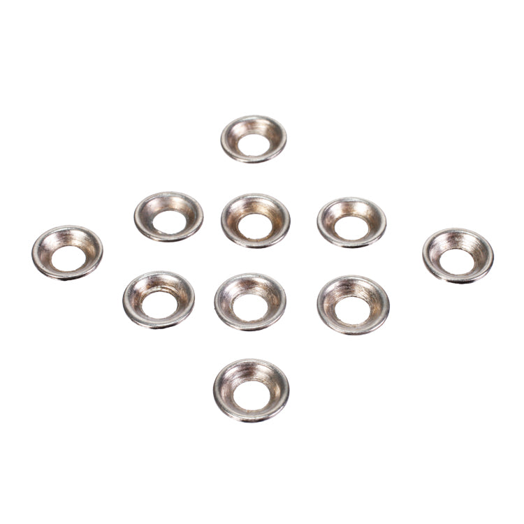 Trim Screw Washers, Packet Of 10 Raised Chrome Trim Washers - 7Mm Diameter