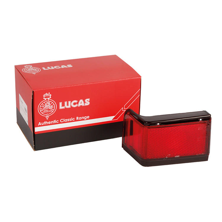 Lucas L977 Rear Left hand lens, SAE marked, Red, fits U.S. spec. Rolls Royce Spirit