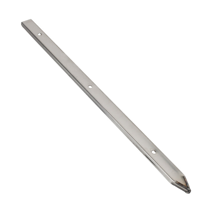 Boot Floor Luggage Rail 11 3/8", Retainer, For Rubber Beading (11 3/8" Long) - Chromed Iron As Original