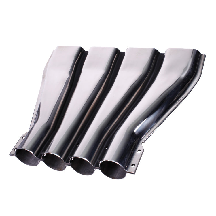 Quad Exhaust Fantail Finisher - Stainless Steel, Quad Exhaust Fantail Finisher - Polished Stainless Steel