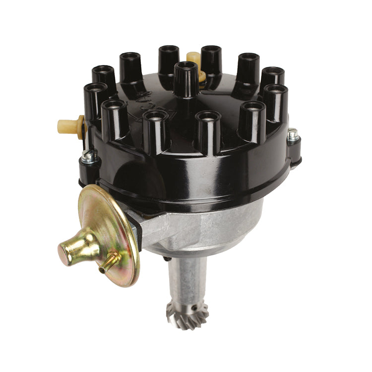 Lucas Distributor 36DE12 Complete assembly including new body, shaft, vacuum, cap and internals.