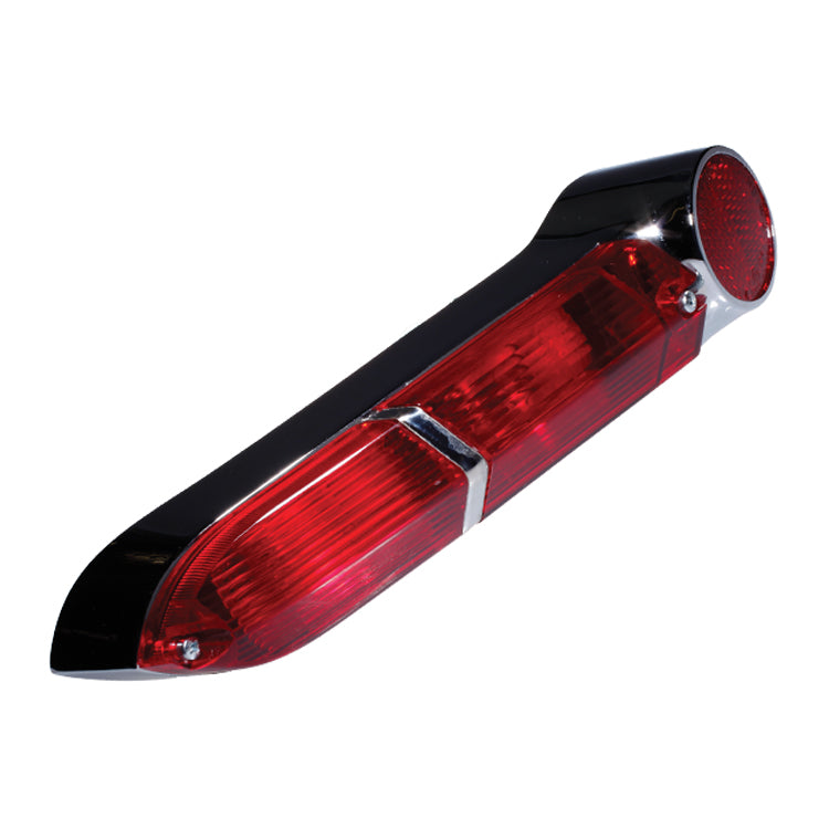 Lucas L651 Rear lamp assembly, E type S1, 2+2. Left Hand side. All red USA spec