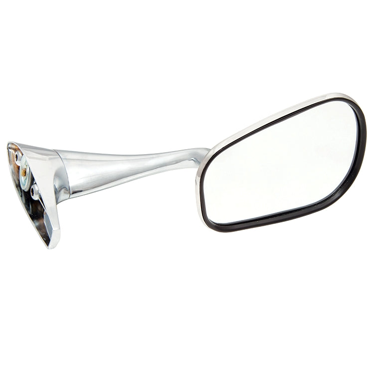 Door Mirror Right Hand, Door Mounted Rear View Mirror, Right Hand. Oval Head With Flat Glass And Swan Neck Style Arm. Supplied With Mounting Gasket And Screws.