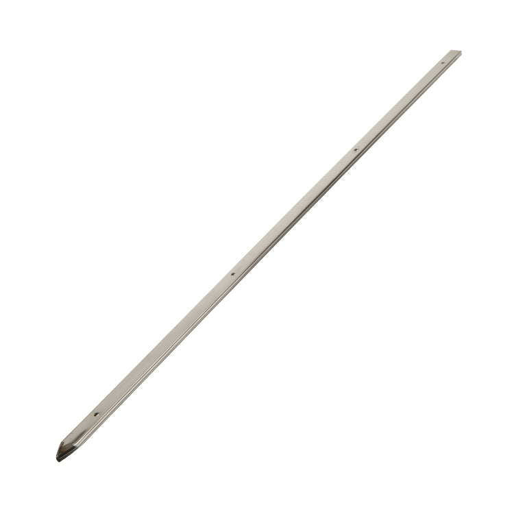 Boot Floor Luggage Rail 27.5/8", Retainer, For Rubber Beading (27 5/8" Long) -Chromed Iron As Original