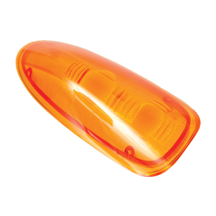 Lucas L553 rear amber lens. Fits RR&B