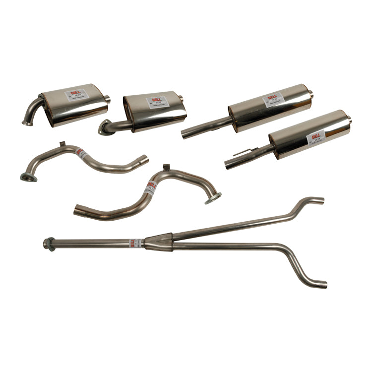Stainless Steel Exhaust System - Flange Joint Type, Complete Stainless Steel Exhaust System - With "Flange" Joint On Over-Axle Pipes. Does Not Include Front Pipes Or Rear Outlet Pipes. This System Is Suitable For Xj6 S3 Models From Vin 354035 Onwards
