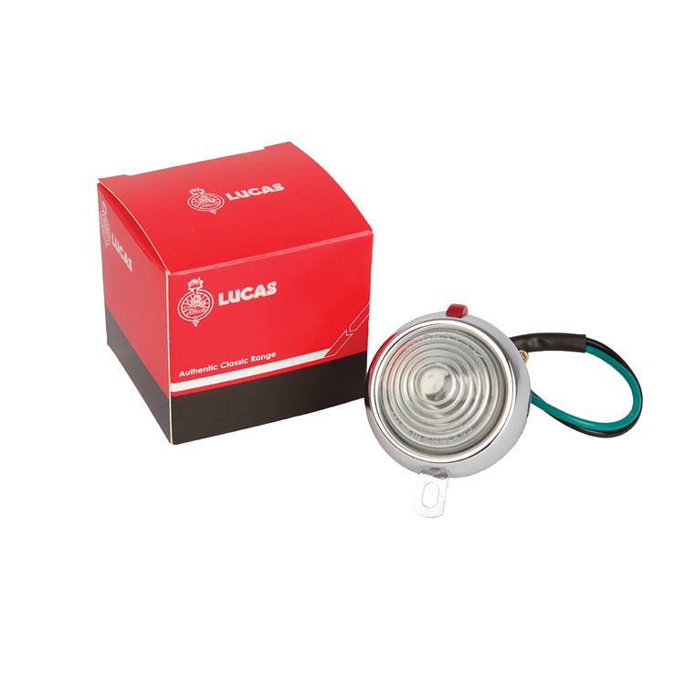 Lucas L552 side light with Lucas tell-tale. Fits RR&B