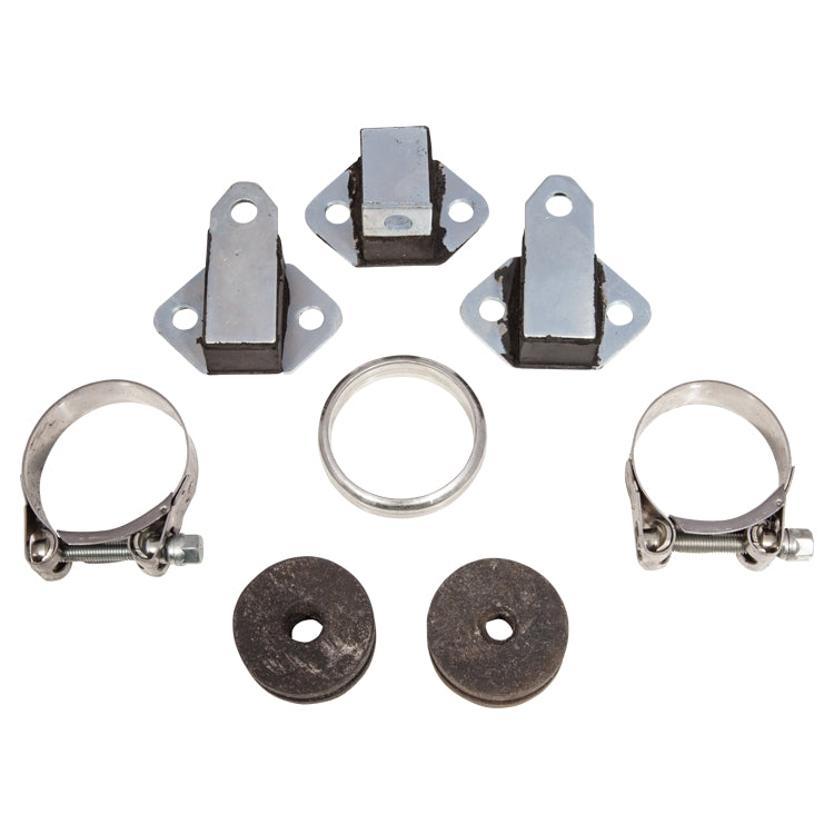 Stainless Steel Exhaust Fitting Kit, Exhaust System Fitting Kit - Includes High Quality Stainless Steel Band Clamps, Rubber Mounts And Manifold Sealing Rings