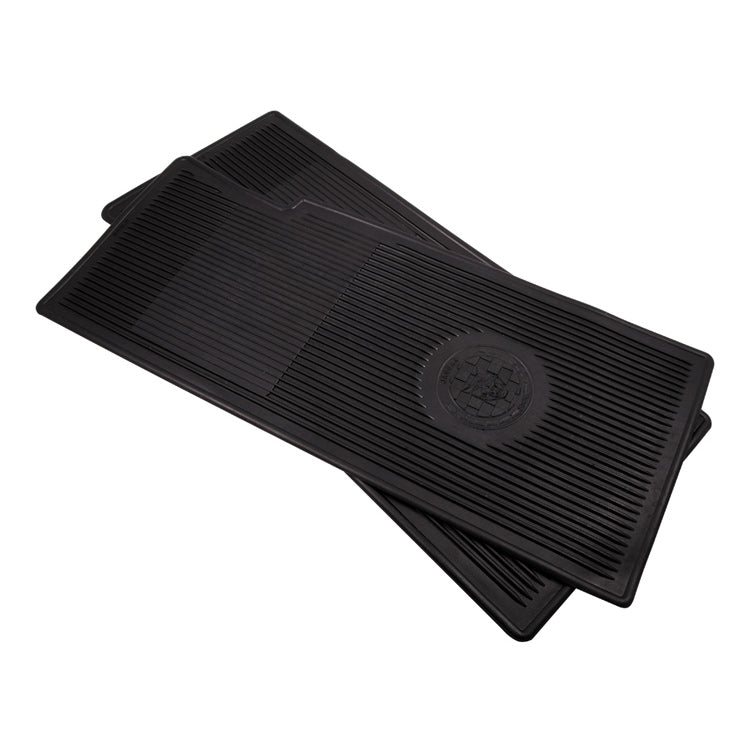 Rubber Overmats, Pair - Lwb, Heavy Duty Moulded Rubber Overmats - Pair, Growler Logo, Long Wheel Base Models.