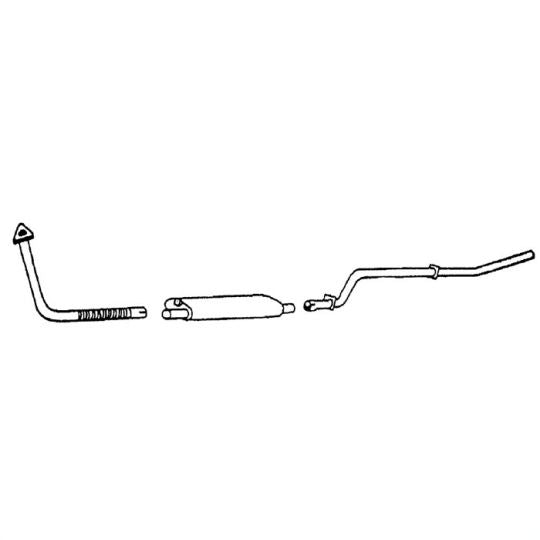 Austin Healey 100/4 (1953 - 1956) Stainless Steel Exhaust