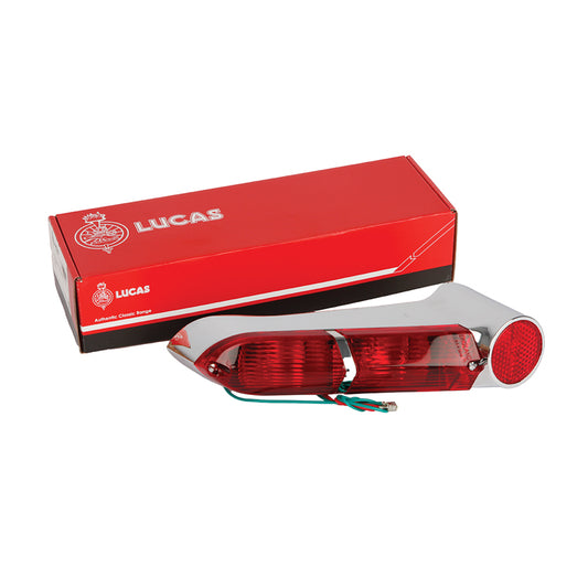Jaguar XKE Rear Tail Lamp Lucas L651 Left Hand US specification - All Red lens