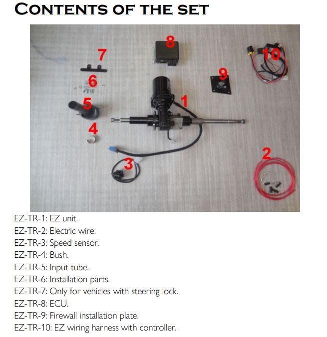 Triumph TR5 TR6 EZ Power Steering Kit.