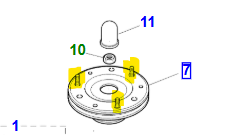 Jaguar XK8 Top Strut Mount Stud Caps P_MJA2170BD_ACVR Set of 3