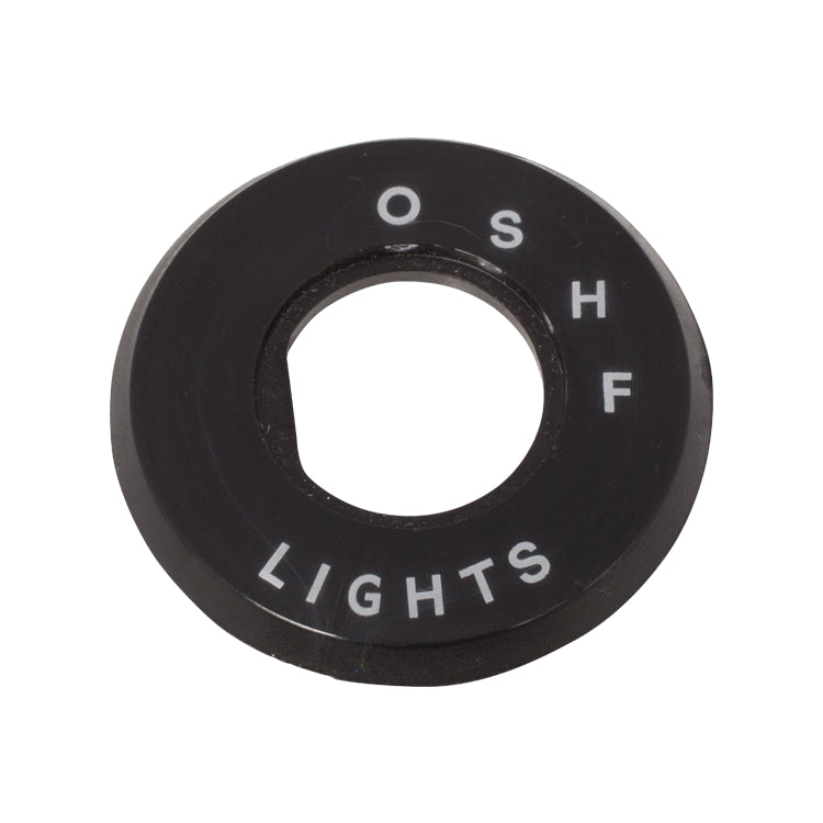 Light Switch Escutcheon O.S.H.F, Light Switch Surround With Off, Side Lamps, Headlamps And Fog-Lights Indicated.