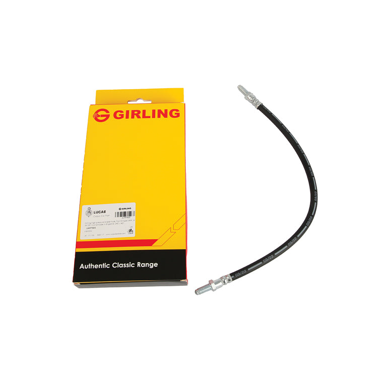 Girling brake hose, front E type, MK9, MK10. Made in the UK. SAE J1401