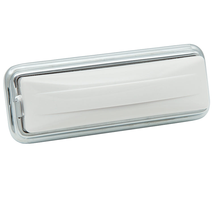 Interior Lamp And Lens, Interior Lamp Assembly And Lens With Chrome Base Housing And Bulb Holders.