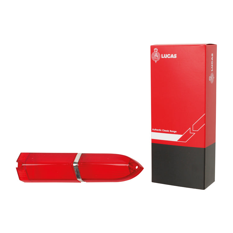 Lucas L651 Rear tail Lamp lens. All red, as fitted in the USA