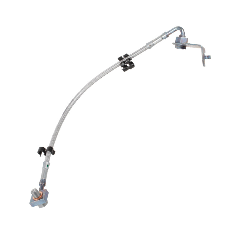 Front Flexible Brake Hose Lh, Front Flexible Brake Hose - Left Hand. Stainless Steel Braided, Includes Bracket