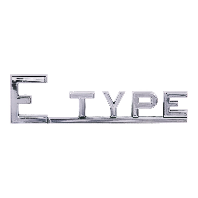 E-Type Boot Lid Badge, E Type Boot/Trunk Lid Badge - Chrome