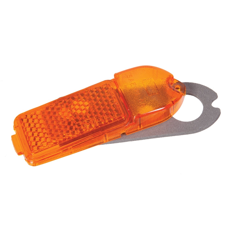 Lucas L824 side marker lens, complete with gasket and fixing screw