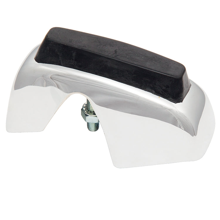 Over Rider Assembly Right Hand Rear, Right Hand Rear Over Rider Supplied With Rubber Buffer And Mounting Coach Bolt And Nut - Uk Manufactured, High Quality Chrome.