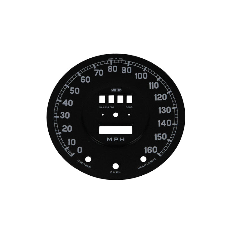 Speedometer Face - 160Mph, Speedometer Face - 160Mph. Replace A Rusty Or Scratched Speedo Face With A Brand New One To Get Back That Factory Fresh Look! Re-Tooled By Sng Barratt.