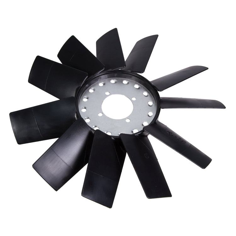 Radiator Cooling Fan Blade, Radiator Cooling Fan Blade - 11 Blade, Plastic Moulded. 4 Hole Fixing, Has 16 Holes Around Central Steel Plate. Black Finish