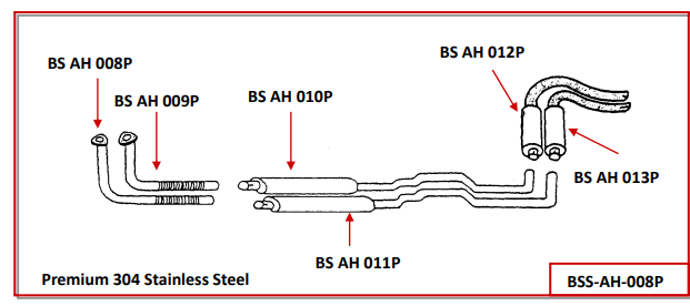 Stainless Steel Exhaust System Austin Healey 3000 MK3 / BJ8 BSSAH008