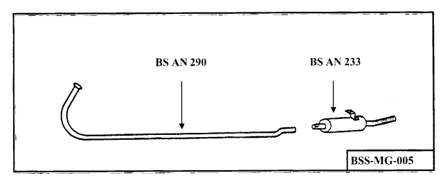 Stainless Steel Exhaust System MG Midget MK2 & MK3 Single Box 1964-1969 BSSMG005