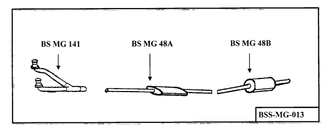 Stainless Steel Exhaust System MGB V8 1973-1975 BSSMG013