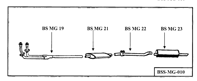 MGB Stainless Steel Exhaust System (Chrome Bumper)
