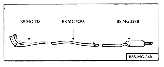 Stainless Steel Exhaust System MGC Roadster GT Single Box Sports BSSMG360