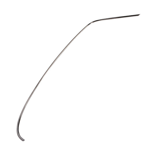 Gutter Chrome Finisher Right Hand, Rain Gutter Channel Chrome Finisher Strip - Right Hand, Fixed Head Models Only