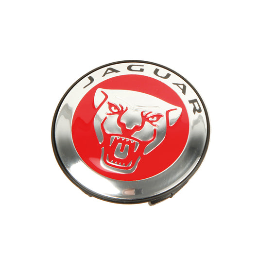 Road Wheel Centre Badge, Road Wheel Centre Badge - Silver Growler Head Logo On A Red Background. Black Lettering, Large Font.