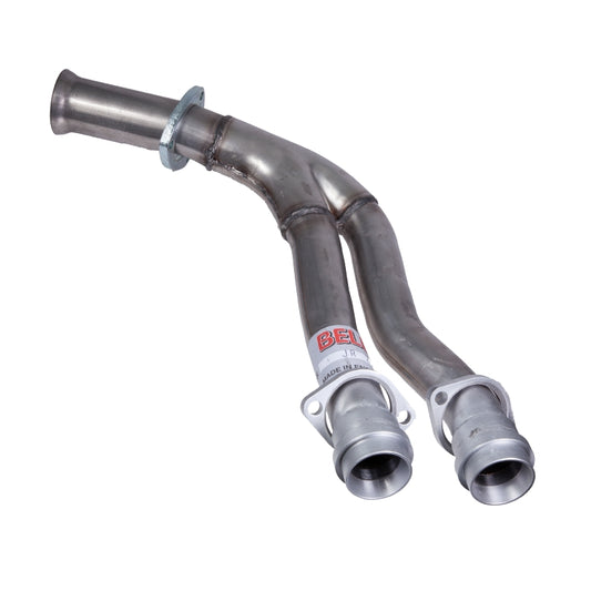 Front Exhaust Down Pipe, Stainless Steel., Exhaust Down Pipe - Front. Stainless Steel, Two Stud And Steel Olive Style Fitting.