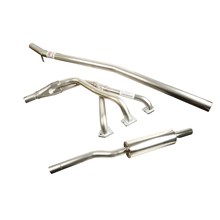 MGB Complete Chrome Stainless Steel Sport Manifold System , Link Pipe And Rear Silencer Box