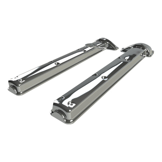 Camshaft Covers Pair - Polished Finish, Polished, Smooth Style Camshaft Covers - High Quality Pressure Die Cast, Supplied As A Pair. Closed End Style For Post 1976 Engines With Continuous Gasket.