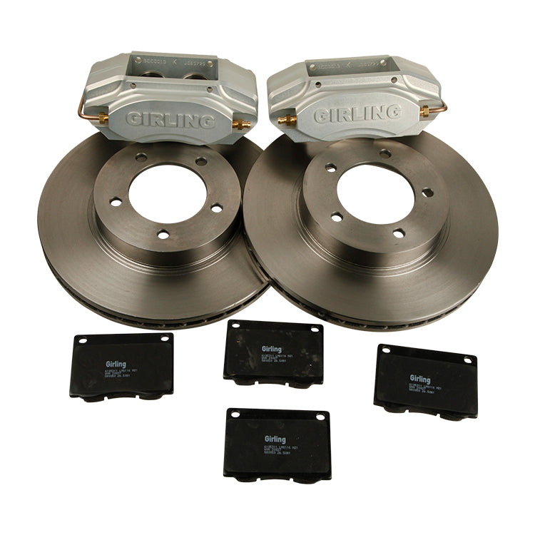 Girling up-rated 4 pot Brake Caliper kit replaces Girling 17/3 Calipers, with new vented discs