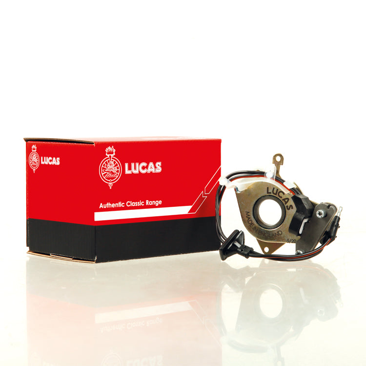 Lucas distributor base plate and pick-up with fitted plug
