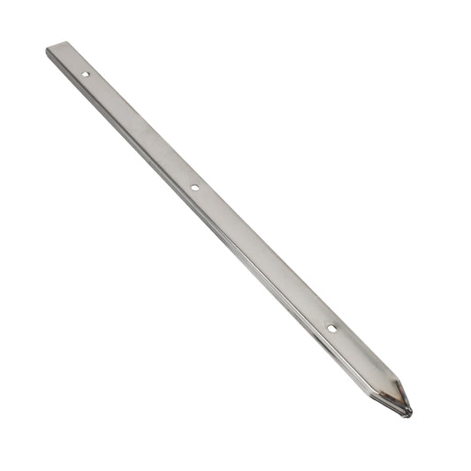 Boot Floor Luggage Rail 11 3/8", Retainer, For Rubber Beading (11 3/8" Long) - Chromed Iron As Original