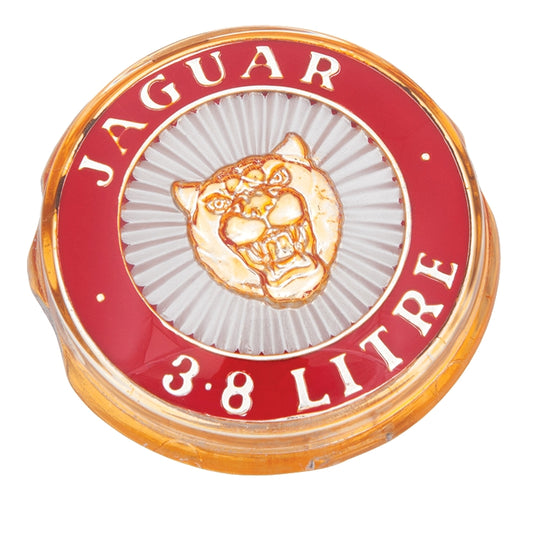 Jaguar 3.8 Litre Grille Badge, Jaguar 3.8 Litre Grille Badge In Centre Vane Of Radiator Grille