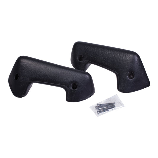 Door Armrests Pair - Black, Pair Of Armrests, Complete With Fixing Screws - Supplied In Colour Black