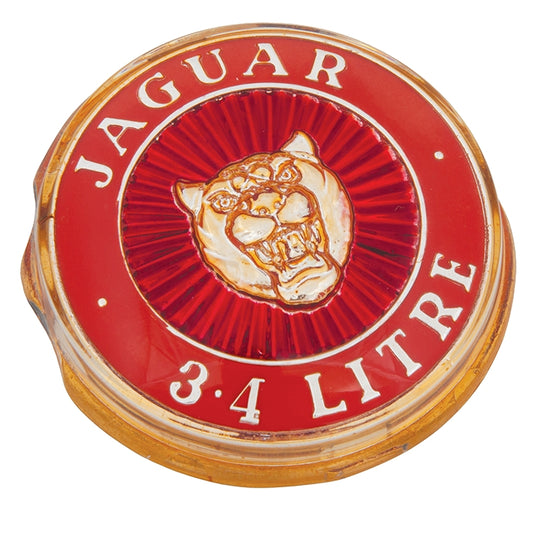 Jaguar 3.4 Litre Grille Badge, Jaguar 3.4 Litre Grille Badge In Centre Vane Of Radiator Grille