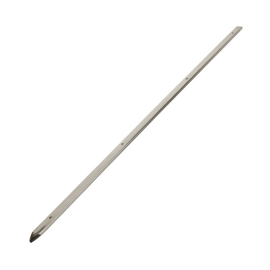 Boot Floor Luggage Rail 27.5/8", Retainer, For Rubber Beading (27 5/8" Long) -Chromed Iron As Original