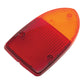 Lucas L801 lens only LH. Red and amber, fitted to Jaguar XJ6 S1,XJ12 S1, Daimler Sovereign.